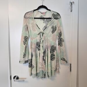 Tie-Front Robe Dress